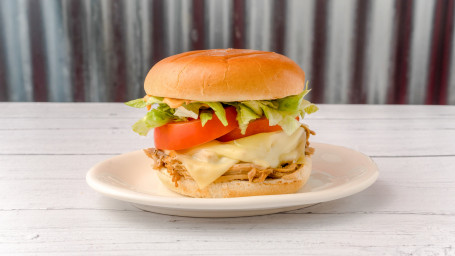 Pulled Pork Burger In A Brioche Bun