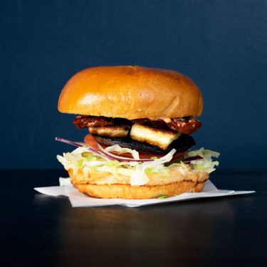 Mushrooms And Halloumi Burger