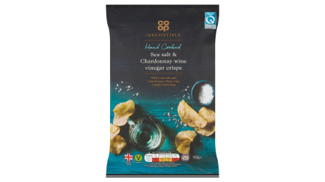 Co-Op Unwiderstehliche Handgekochte Meersalz-Chardonnay-Weinessig-Chips 150 G
