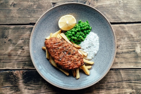 Vegan “Fish” And Chips, Tartare Sauce, Hand Cut Chips