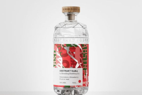 Abstrakter Wassermelonen-Erdbeer-Wodka