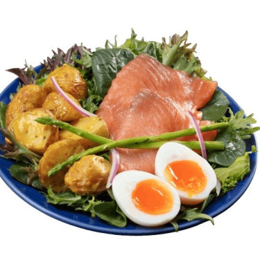 Smoked Salmon With Potato Salad Yān Sān Wén Yú Táng Xīn Dàn Shǔ Zǐ Shā Lǜ