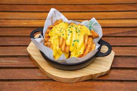 Cheesy Waffle Fries With Bacon Bites Zhà Shǔ Gé Pèi Zhī Shì Jiàng Jí Yān Ròu