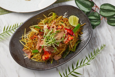 Singapore Noodle Lóng Xiā É Gān Xīng Zhōu Chǎo Mǐ Fěn Pèi Xī Bān Yá Huǒ Tuǐ