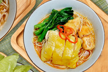 Hainan Chicken Laksa Noodle Hǎi Nán Jī Lǎ Shā Tāng Miàn