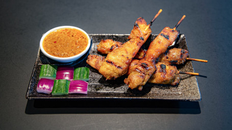 Chicken Satay Skewer (4) (Mildly Spicy) (N) Chuàn Shāo Jī