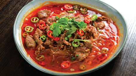 Sliced Beef With Vermicelli In Hot Chilli Soup