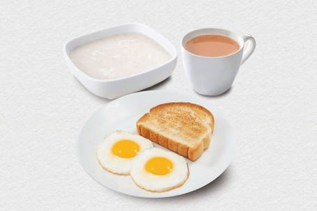 Tuō Zhī Nǎi Mài Pí． Pèi Shí Pǐn、 Chá Fēi Oatmeal W Skimmed Milk． W Food． W Tea Or Coffee
