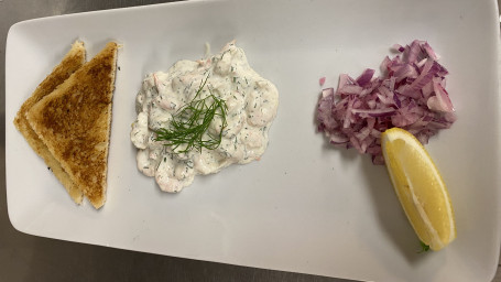 Klassisk Toast Skagen Swedish Classic Of Hand Peeled Prawns Bound In A Lemon And Dill Mayonnaise Served With Toasted Bread