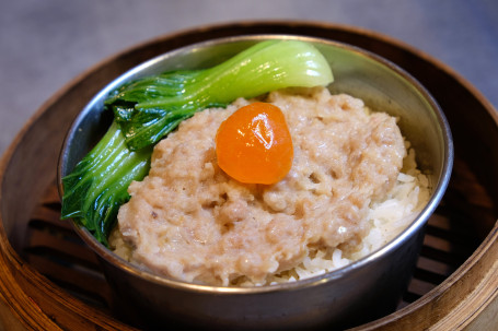 Xián Dàn Ròu Bǐng Fàn Salted Egg Yolk And Pork On Steamed Rice