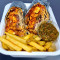 Chicken Halloumi Kebab Wrap Meal