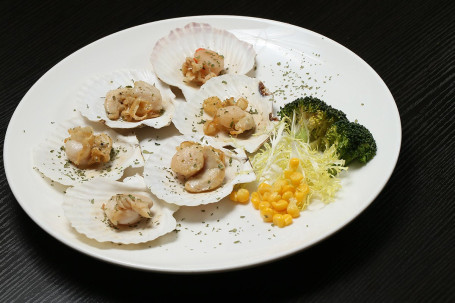 Xiāng Suàn Jú Bàn Ké Fān Lì Bèi (6Jiàn Baked Scallop With Butter Sauce (6Pcs