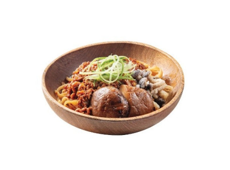 Xiāng Gū Ròu Zào Bàn Miàn Mushroom And Marinated Minced Pork With Noodles