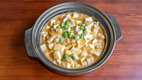 Jīn Shā Yī Pǐn Dòu Fǔ Soft Silken Tofu In Special Duck Yolk And Mixed Seafood Sauce