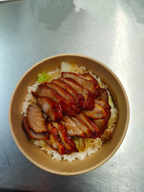 (M9) Roast Pork (Charsiu) With Boiled Rice Chā Shāo Fàn