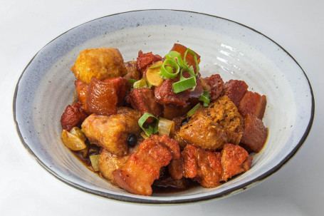 Red Braised Pork With Beancurd Puffs Yóu Dòu Fǔ Hóng Shāo Ròu