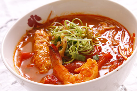 Crab Meat And Prawn Rice Vermicelli Tomato Broth Xiān Jiā Xiè Ròu Xiā Tāng Méng