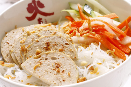 Shredded Chicken and Vietnamese Sausage Rice Vermicelli Salad jī sī zhā ròu lāo méng
