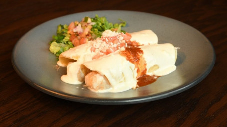 Chipotle Cream Seafood Enchiladas