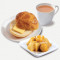 Ān Jiā Xiān Yóu Bō Luó Bāo． Pèi Shí Pǐn、 Chá Fēi Pineapple Bun W Anchor Fresh Butter． W Food． W Tea Or Coffee