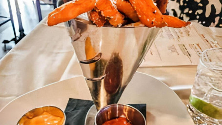 Large Sweet Potato Fries With Maple Mayo