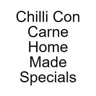 Chilli Con Carne Home Made Specials: Rice