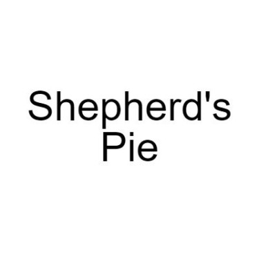 Shepherd's Pie: 2 Veggies