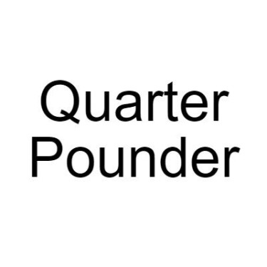 Quarter Pounder: No Salad, Brown