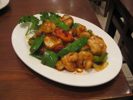 King Prawns Scallops In Xo Sauce Xo Jiàng Huáng Chǎo Dài Zi Dà Xiā