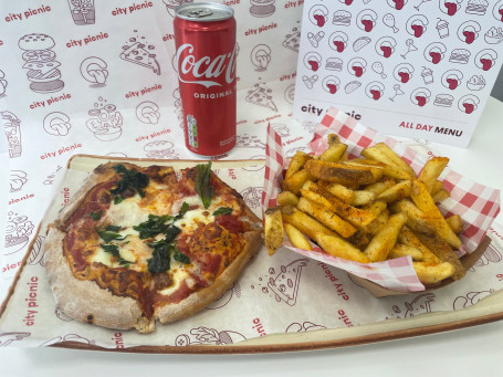 Classic Mini Margherita, Choice of Fries, Can of Pop.