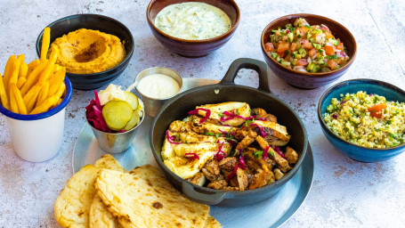 Chicken And Halloumi Mezze For 2