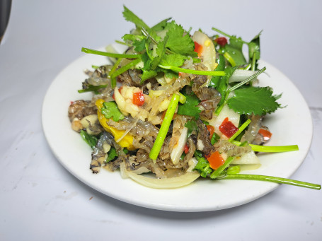 Xiāng Cài Shuǎng Yú Pí Zhōng Là Hunan Fish Skin With Parsley