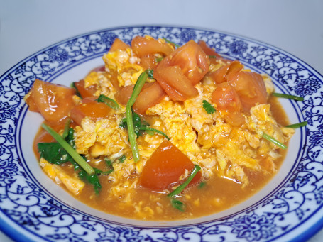 Fān Jiā Xiāng Cài Chǎo Dàn Sauted Tomato Egg Parsley