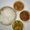 1 Vegetarian 2 Meat Curries With Rice