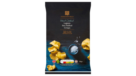Co-Op Unwiderstehliche Handgekochte Chips Mit Leichtem Meersalz, 150 G