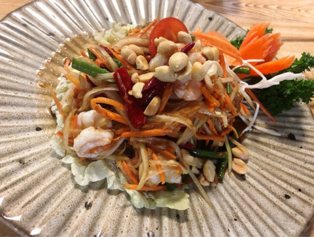 Spicy Papaya Salad with Prawns (More Spicy) (n)