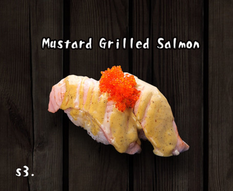 Mustard Grilled Salmon Nigiri