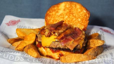 Bacon Bacon Jam Burger With Fudd Fries