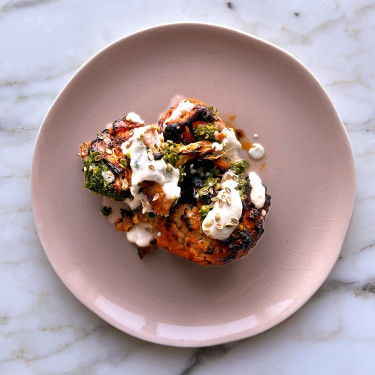 Gochujang Cauliflower With Coriander Salsa And Lime Soy Yoghurt