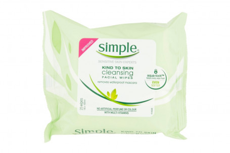 Simple Kind To Skin Cleansing Facial Wipes 25Pcs