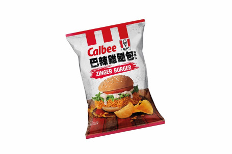 Kǎ Lè B X Kfc Bā Là Jī Tuǐ Bāo Wèi Shǔ Piàn32Kè/Calbee X Kfc Zinger Burger Aromatisierte Kartoffelchips 32G