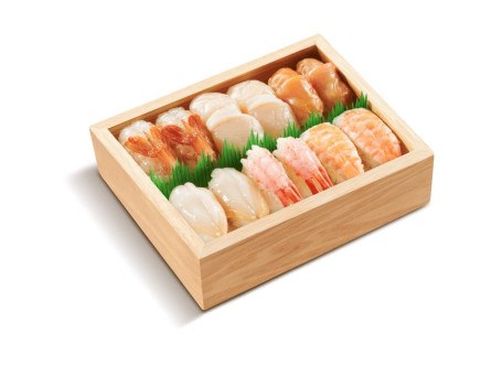 Rén Qì Xiā Bèi Shòu Sī Shèng Garnelen- Und Schalentier-Sushi-Set