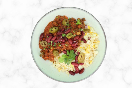 Nb-7 Chili Con Carne ' ' Plantbase ' ' Grain Bowl Là Dòu Sù Ròu Jiàng Pèi Lí Mài Cāo Mǐ Fàn