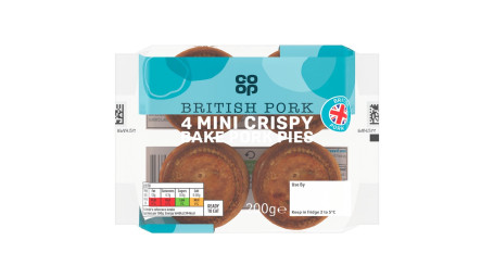 Co-Op 4 Mini Crispy Bake Pork Pies 200G