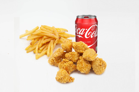 Popcorn Chicken Chips Soft Drinks Jī Mǐ Huā Shǔ Tiáo Kě Lè