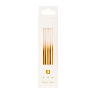 Luxe Gold Ombre Candles (Pack Of 16)