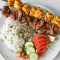 Mixed Shish With Rice And Salad