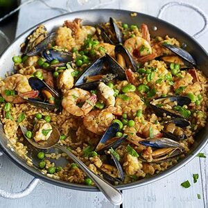 Paella Mit MeeresfrÃ¼chten