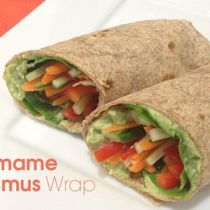 Edamame-Hummus-Wrap