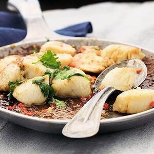 Gebratene Jakobsmuscheln